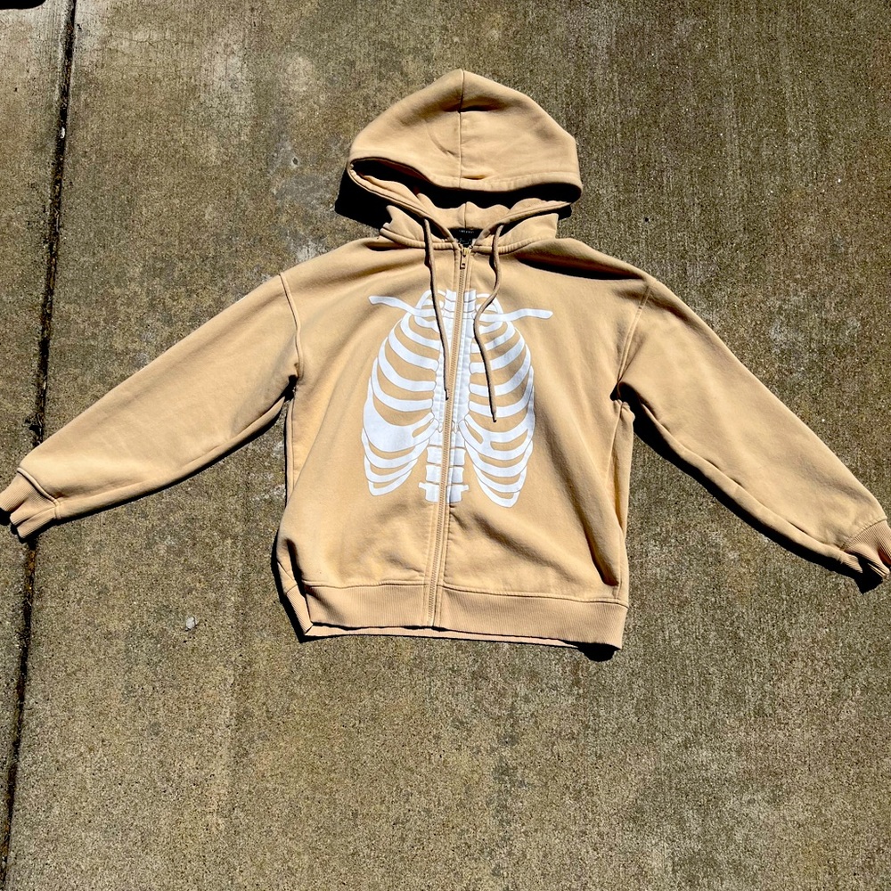 Men’s Skeleton Zip-Up | Forever21 | Size (s) Small